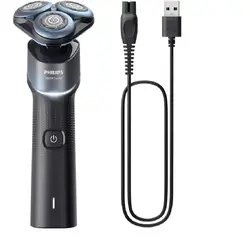 Philips Aparat de ras Seria 5000 X5006/00, Wet&Dry, autonomie 50 minute, 3 elemente de taiere, negru-albastru