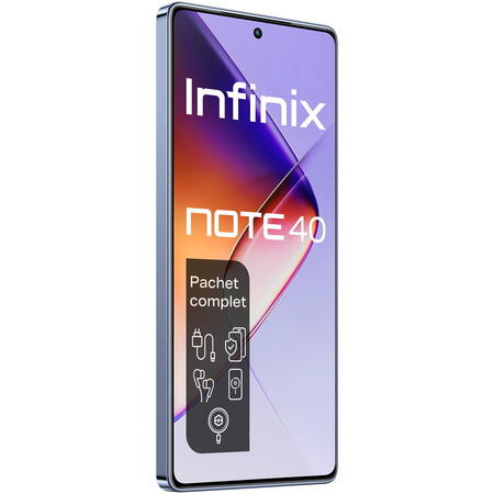 Telefon Mobil Infinix Note 40 Dual Sim 4G 8GB 256GB Obsidian Black