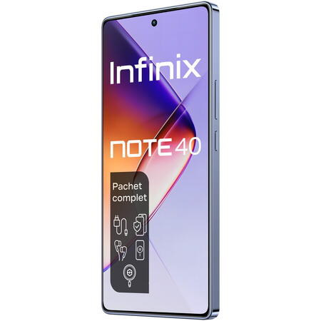 Telefon Mobil Infinix Note 40 Dual Sim 4G 8GB 256GB Obsidian Black