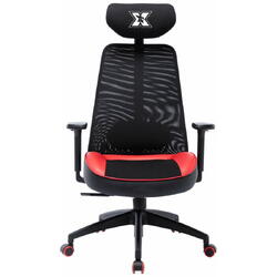 Scaun gaming Serioux Kyrian, Textil, Rosu/Negru