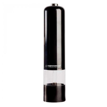 Rasnita electrica pentru piper cu lumina Esperanza Malabar EKP001K, LED, Functionare cu 1 buton, Negru