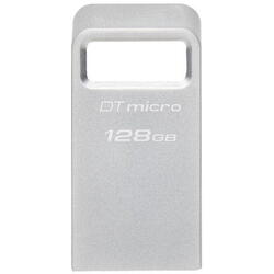 Memorie USB Kingston 128GB DataTraveler Micro 200MB/s Metal USB 3.2 Gen 1