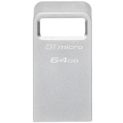 Memorie USB Kingston 64GB DataTraveler Micro 200MB/s Metal USB 3.2 Gen 1
