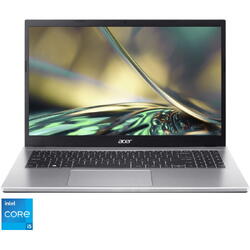 Laptop Acer 15.6'' Aspire 3 A315-59, FHD, Procesor Intel® Core™ i5-1235U (12M Cache, up to 4.40 GHz, with IPU), 16GB DDR4, 1TB SSD, Intel Iris Xe, No OS, Pure Silver