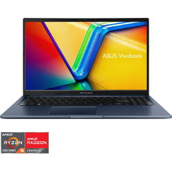Laptop ASUS Vivobook 15 M1502YA cu procesor AMD Ryzen™ 5 7430U pana la 4.3 GHz, 15.6'', Full HD, IPS, 60Hz, 8GB DDR4, 512GB SSD, AMD Radeon™ Graphics, No OS, Quiet Blue