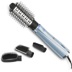 Perie cu aer cald BaByliss Hydro Fusion Big Hair AS774E, 1000W, Tehnologie cu Plasma, 3 trepte de temparatura, 4 accesorii, Blue