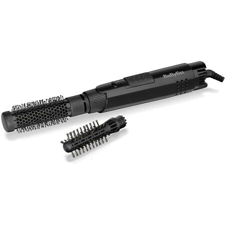 Perie cu aer cald Babyliss Smooth Shape Airstyler AS86E, ionizare, invelis ceramic, 2 capete, negru