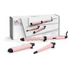 Ondulator de par Multistyler Curl&Wave BaByliss MS750E, Invelis Ceramic, 3 accesorii , Roz