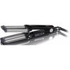 BabylissPro Ondulator BaByliss Pro 2369TTE, 3 elementi titanium - tourmaline, 5 trepte de temperatura, Generator de ioni negativi, Negru