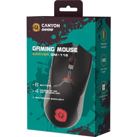 Mouse Gaming Canyon Carver GM-116 Black