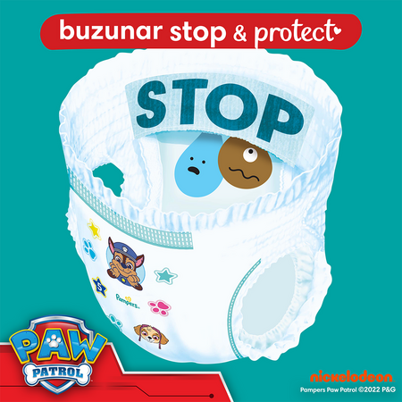 Scutece-chilotel Pampers Pants Patrula Catelusilor Marimea 6, 14-19 kg, 60 buc