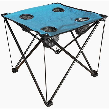 Set masa + 2 scaune pliabile camping DSC001, Albastru inchis 