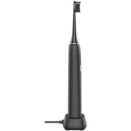Periuta de dinti sonica electrica Aeno ADB0004, 9 scenarii, cu atingere 3D, încarcare wireless, 46000 rpm, 40 de zile fara încarcare, IPX7, negru