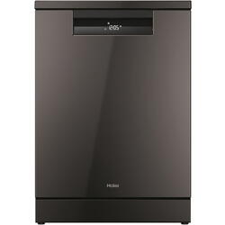 Masina de spalat vase Haier XF 4A4M4PA, 14 seturi, 10 programe, Clasa A, Motor Inverter, WiFi, 10 programe, H-Spray Arm, Flex Zone, Part Light, Powerwash, Automatic Open Door, 60 cm, Antracit
