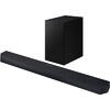 Samsung Soundbar HW-Q700D, 3.1.2, 320W, Bluetooth, Wi-Fi, Subwoofer wireless, Dolby Atmos, Negru titan