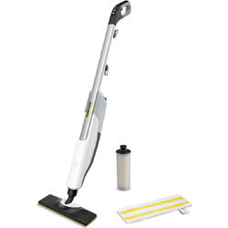 Mop de curatat cu aburi Karcher SC 2 Upright, 1.513-500.0, 1600W, controlul debitului de abur, reglare in doi pasi, in functie de tipul de pardoseala, cartus de detartrare, Alb/Negru