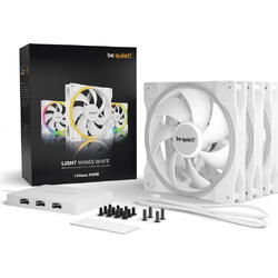 Ventilator / radiator be quiet! LIGHT WINGS White RGB 140mm PWM Three Fan Pack