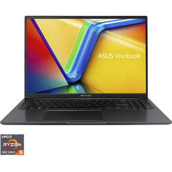 Laptop ASUS Vivobook 16 M1605YA cu procesor AMD Ryzen™ 5 7430U pana la 4.3GHz, 16'', WUXGA, IPS, 60Hz, 16GB DDR4, 512GB SSD, AMD Radeon™ Graphics, No OS, Indie Black