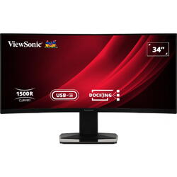 Monitor LED ViewSonic VG3419C Curbat 34 inc UWQHD VA 0.4 ms 120 Hz USB-C KVM HDR FreeSync Premium