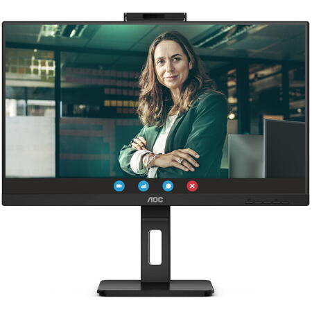 Monitor LED AOC 24P3CW 23.8 inch FHD IPS 5 ms 75 Hz Webcam USB-C