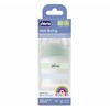 Biberon Chicco Wellbeing, 150ml, PP, tetina silicon, flux lent, verde, 0luni+
