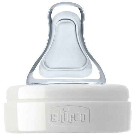 Biberon Chicco Wellbeing, 150ml, PP, tetina silicon, flux lent, verde, 0luni+