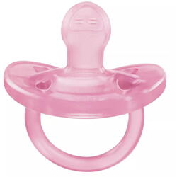 Suzeta anatomica din silicon, Chicco Physio Soft, roz, 6-16 luni