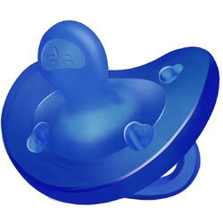 Suzeta anatomica din silicon, Chicco Physio Soft, bleu, 16-36 luni