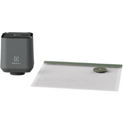 Set vidare EVSK1 Electrolux, 10 pungi reutilizabile 23x26 cm compatibile cu gatire sous vide, Pompa vidare cu acumulator Li-Ion