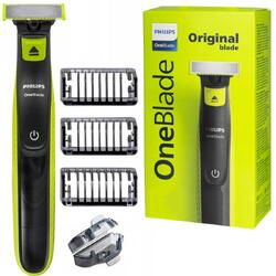 Philips Aparat de ras OneBlade Face QP2724/10, Autonomie 45 minute, Wet & Dry, Negru/Verde