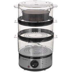 ESPERANZA Aparat de gatit cu aburi EKG009 Volcano, Timer, 400W, 7.5 L, 3 nivele, Inox/Negru
