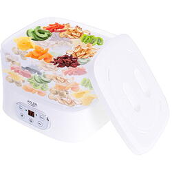 Adler Deshidrator fructe si legume AD 6658, 550 W, afisaj LCD, Alb
