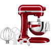 Mixer cu bol KitchenAid 5KSM55SXXEER, 5.2L, 375 W, Model HEAVY DUTY, Rosu