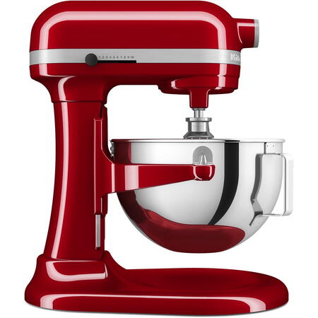 Mixer cu bol KitchenAid 5KSM55SXXEER, 5.2L, 375 W, Model HEAVY DUTY, Rosu