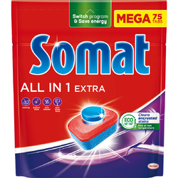 Detergent pentru masina de spalat vase Somat All in One Extra, 75 spalari