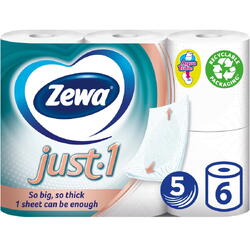 Hartie igienica Zewa Just 1, 5 straturi, 6 role
