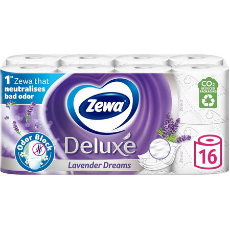 Hartie igienica Zewa Deluxe Lavender Dreams, 3 straturi, 16 role
