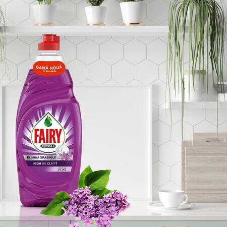 Detergent de vase Fairy Extra+ Liliac, 1.35 L