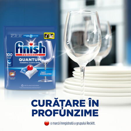 Detergent capsule pentru masina de spalat vase Finish Quantum All in 1, 100 spalari