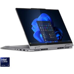 Laptop Lenovo ThinkBook 14 2-in-1 G4 IML cu procesor Intel® Core™ Ultra 5 125U pana la 4.3GHz, 14",WUXGA, IPS, Touch, 1x 16GB SO-DIMM DDR5-5600, 512GB SSD, Intel® Graphics, Windows® 11 Pro, Luna Grey, 3Y Courier/Carry-in