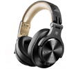 Casca OneOdio Fusion-A70-Black-Gold wireless, cu fir, tip over ear, utilizare multimedia, DJ, conectare prin Bluetooth 5.2 | Jack 3.5 mm | Jack 6.35 mm, difuzor 40 mm, impedanta 32 Ohm, acumulator 650 mAh, negru | auriu