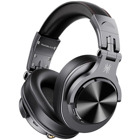 Casca OneOdio Fusion-A70-Black wireless, cu fir, tip over ear, utilizare multimedia, DJ, conectare prin Bluetooth 5.2 | Jack 3.5 mm | Jack 6.35 mm, difuzor 40 mm, impedanta 32 Ohm, acumulator 650 mAh, negru