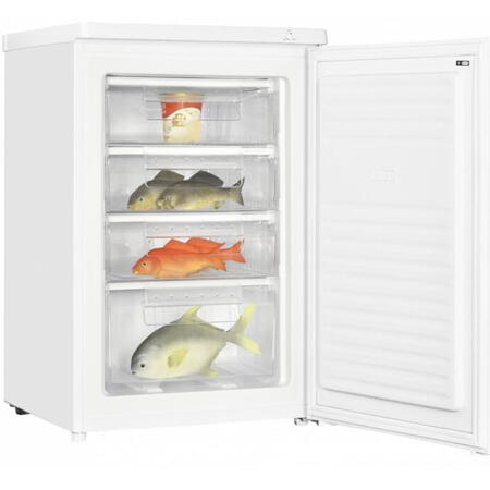 Congelator Heinner HFF-HM91E++, 91 l, 4 sertare, Clasa E, Control mecanic, H 85 cm, Alb