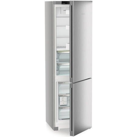 Combina frigorifica Liebherr CBNsfc 572i, 360 l, No Frost, BioFresh, DuoCooling, Interior Fit, Clasa C, H 201.5 cm, Inox