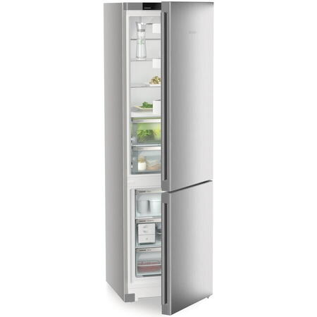Combina frigorifica Liebherr CBNsfc 572i, 360 l, No Frost, BioFresh, DuoCooling, Interior Fit, Clasa C, H 201.5 cm, Inox