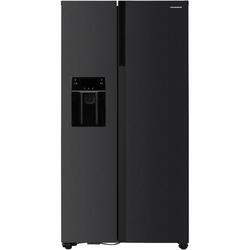 Side by side Heinner HSBS-HM513NFIMDXE++, 513 l, No Frost, Dozator de gheata, Display LED, Clasa E, Compresor Inverter, Smart, Alarma usa deschisa, H 177 cm, Inox