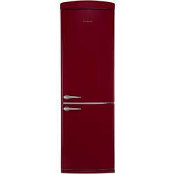 Combina frigorifica Fram FC-VRR341BDE++, 340 l, Less Frost, Clasa E, Iluminare LED, Control mecanic, H 186 cm, Burgundi