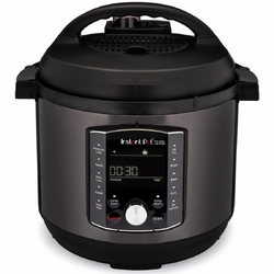 Multicooker si friteuza cu aer cald, 2 in 1, Instant Pot Pro Crisp 8, 1500W, 11 programe presetate, Capacitate 7.6 litri, Vas interior din inox, Negru