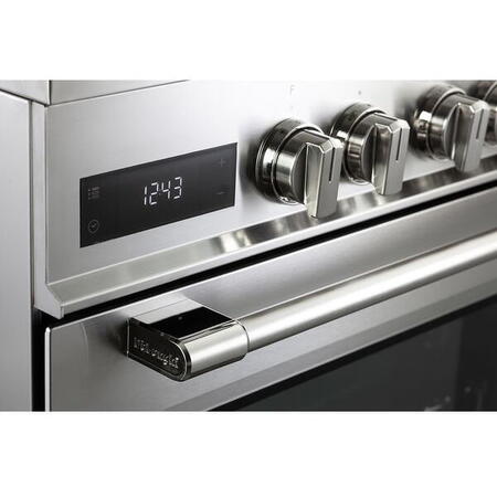 Aragaz profesional De Longhi PRO 66 MXL PZ RO, 4 arzatoare, Gaz + Electric, L 60 cm, Grill, inox