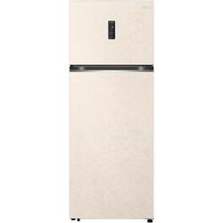 Frigider cu doua usi LG GTBV44SEBKD, 461 l, No Frost, Linear Cooling, Display, Compresor Inverter, WiFi, Iluminare LED, H 185 cm, Clasa E, Bej